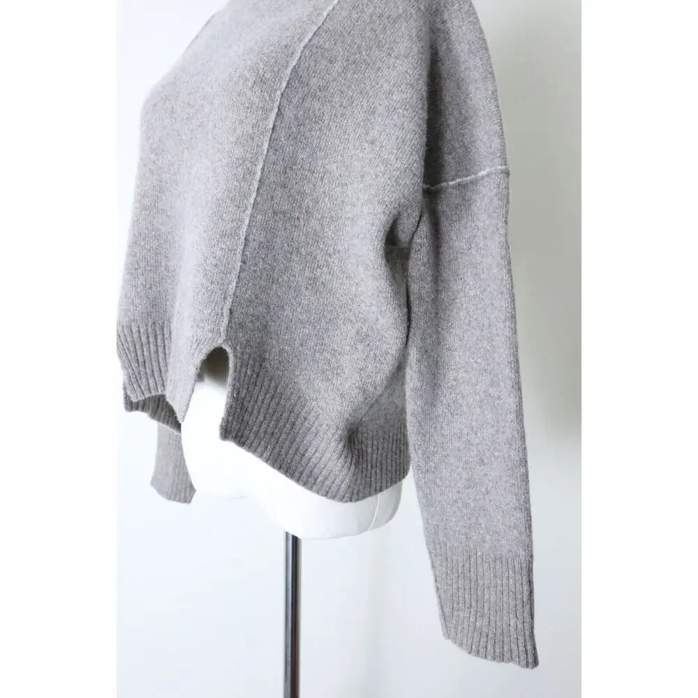 Brochu Walker Size S Carnaby Turtleneck Sweater Seam Double Knit Pullover Taupe - Picture 8 of 14